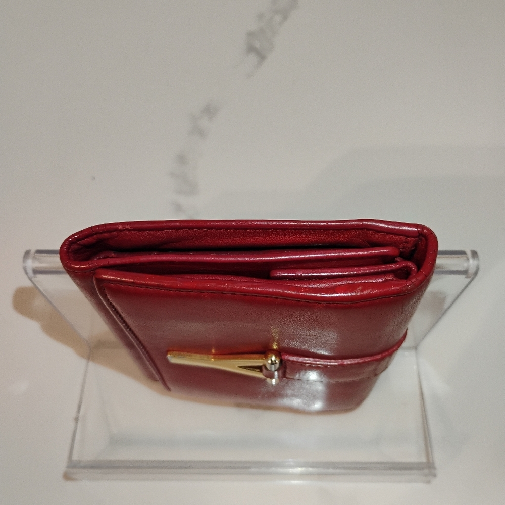 EUC Yves Saint Laurent Wallet - Red Leather Compact - Picture 5 of 10
